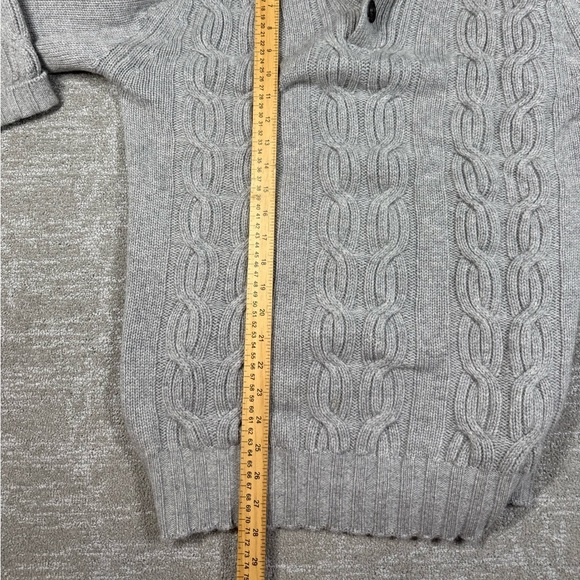 Holland and Sherry Cable Knit 100% Cashmere London Sweater Womens Size Large - Picture 6 of 8